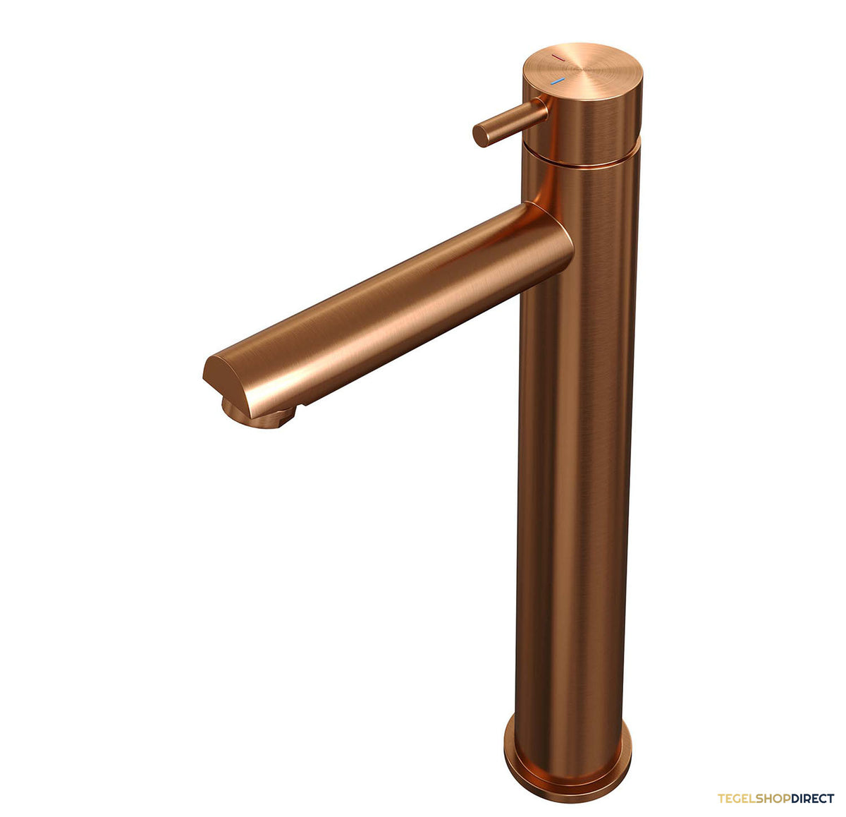 Wastafelmengkraan Brauer Copper Edition Coldstart Opbouw Hoog Korte Ronde Hendel Geborsteld Koper PVD