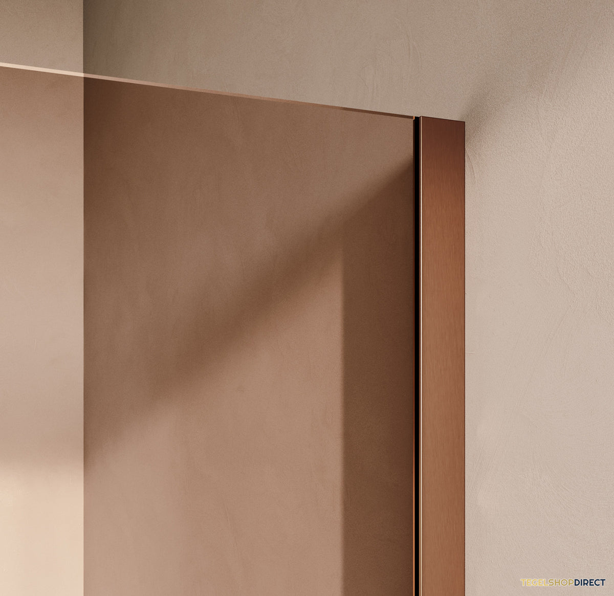 BRAUER Orion inloopdouche brons glas 100x200 incl. glascoating Geborsteld Koper PVD – afbeelding 3