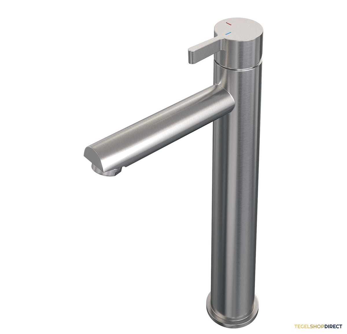 Wastafelmengkraan Brauer Brushed Edition Coldstart Opbouw Hoog Halfronde Hendel Geborsteld RVS PVD