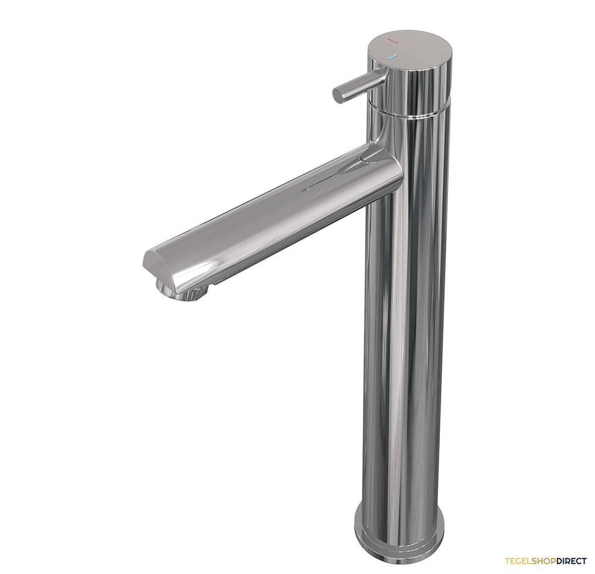 Wastafelmengkraan Brauer Chrome Edition Coldstart Opbouw Hoog Korte Ronde Hendel Chroom