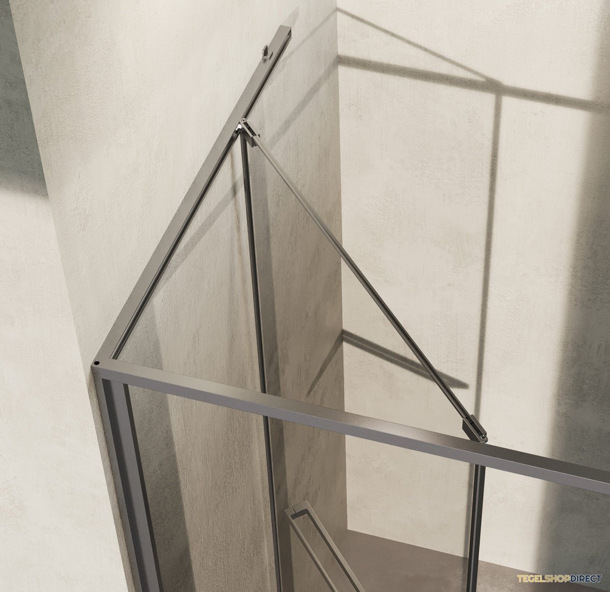 BRAUER Luminis Nisdeur Naar Binnen Draaiend 90x200 Omkeerbaar Helder Glas Incl. Glascoating PVD RVS-Kleurig Geborsteld – afbeelding 5