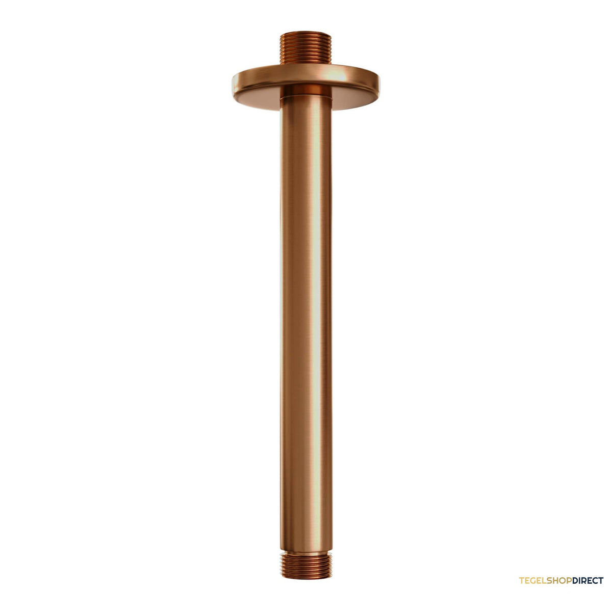 Brauer Stripe thermostatische inbouw regendouche 3-weg rechthoekig SET 24 met 25 cm douchekop en plafondarm en 3-standen handdouche en doucheslang en geintegreerde glijstang koper geborsteld PVD – afbeelding 6