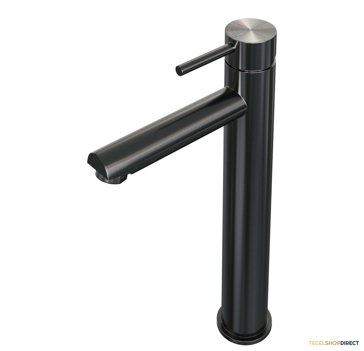 Wastafelmengkraan Brauer Gunmetal Edition Coldstart Opbouw Hoog Ronde Hendel Geborsteld Gunmetal PVD