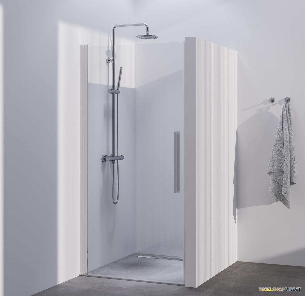 BRAUER Season nisdeur model A met draaideur helder glas 70x200 omkeerbaar incl. glascoating Season-RVS-kleurig
