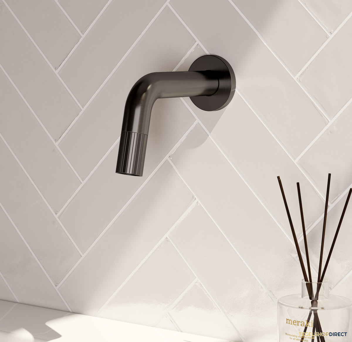 Brauer Stripe inbouw fonteinkraan inkortbaar gunmetal geborsteld PVD – afbeelding 2