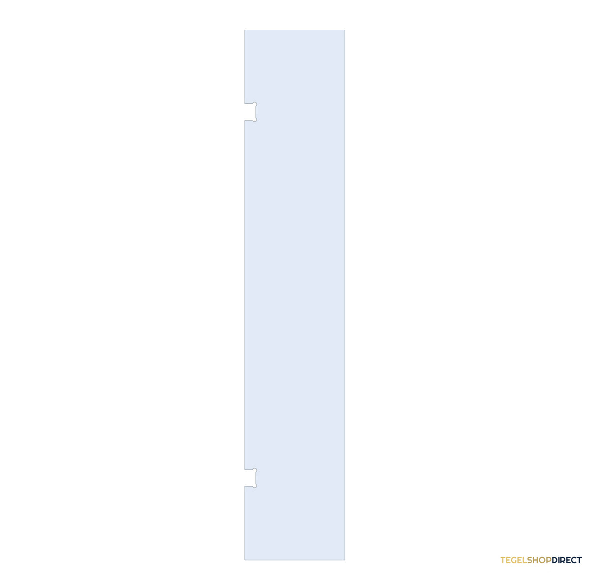 BRAUER Wand 50 helder glas enkelzijdige uitsparingen