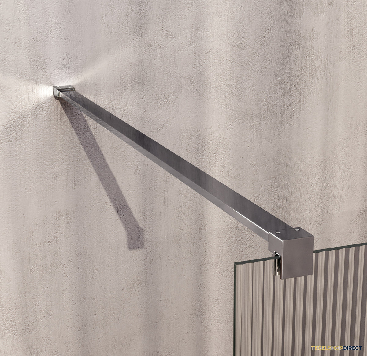 BRAUER Oblivion Flow inloopdouche helder ribbelglas 90x200 incl. glascoating chroom – afbeelding 4