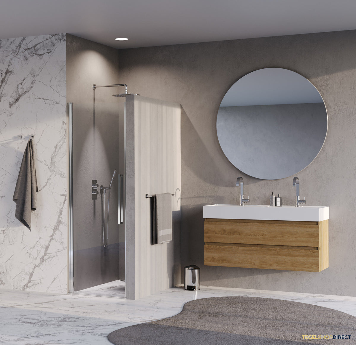 BRAUER Cosmic Nisdeur Draaiend 80x200 Omkeerbaar Helder Glas Incl. Glascoating Chroom – afbeelding 2