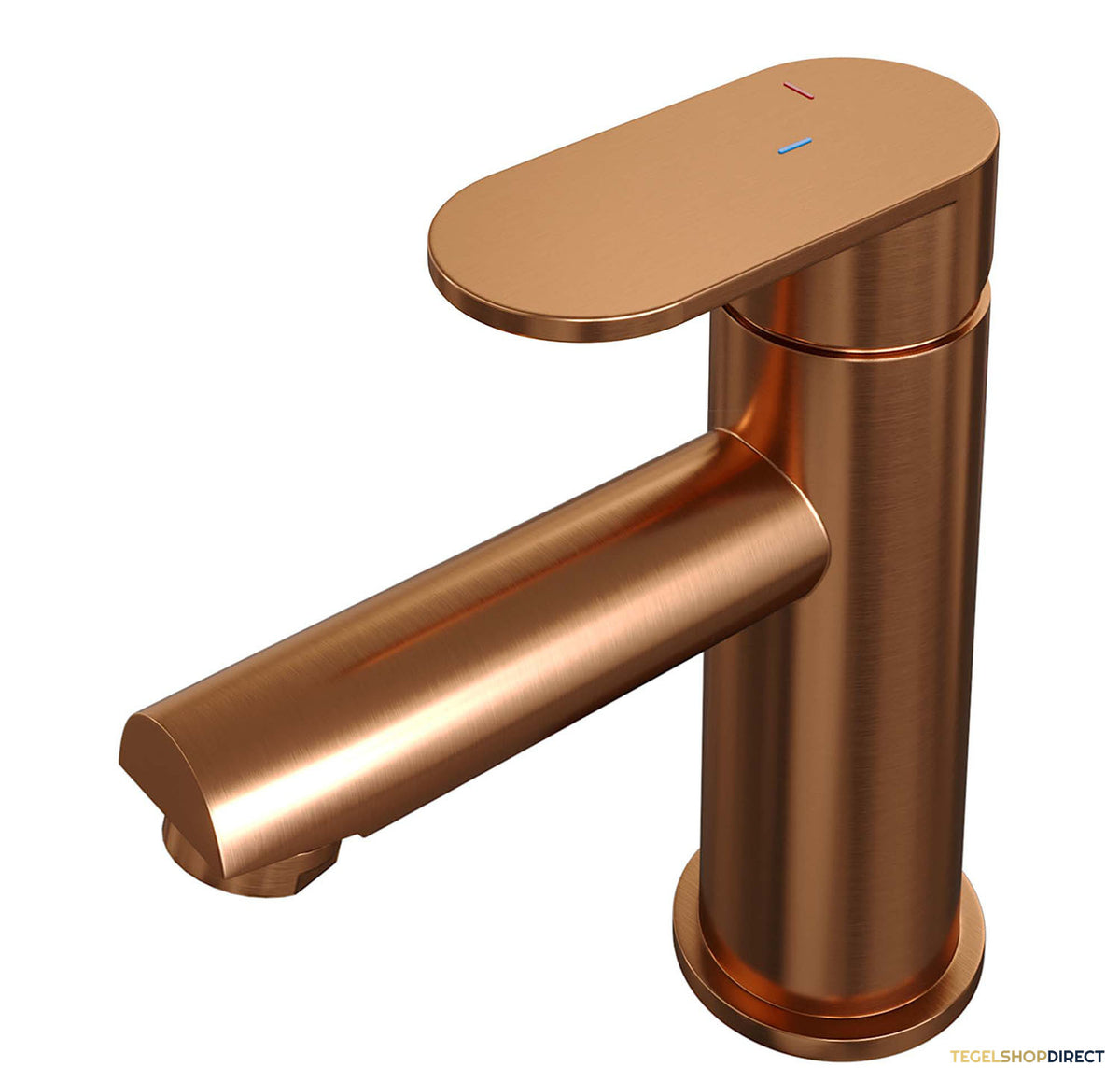 Wastafelmengkraan Brauer Copper Edition Coldstart Opbouw Laag Platte Hendel Geborsteld Koper PVD