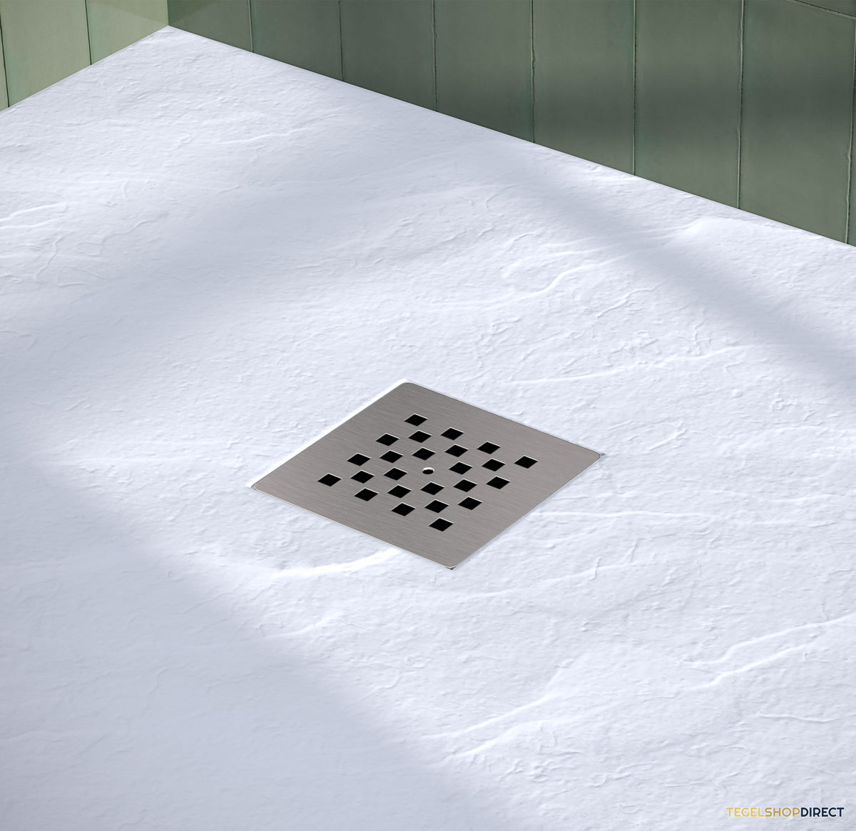 BRAUER Douchebak Asteroid 90x180 incl. antislip en antibacterieel mineraalmarmer mat wit – afbeelding 4