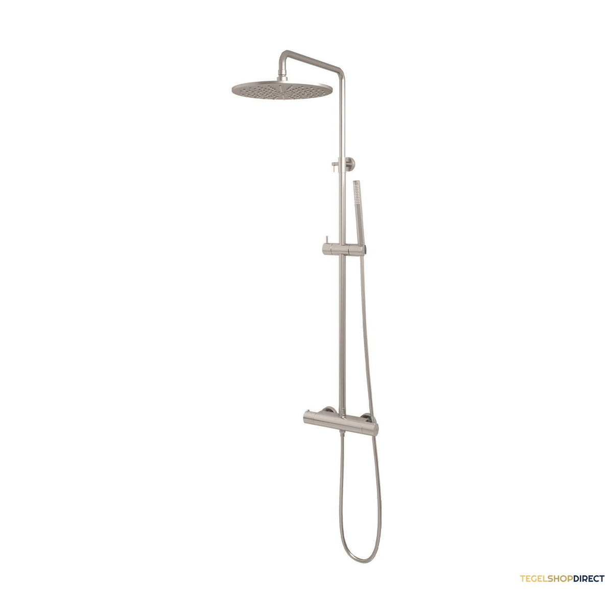 Regendouche Brauer Brushed Showerpipe met Thermostaat 30cm Geborsteld RVS – afbeelding 2