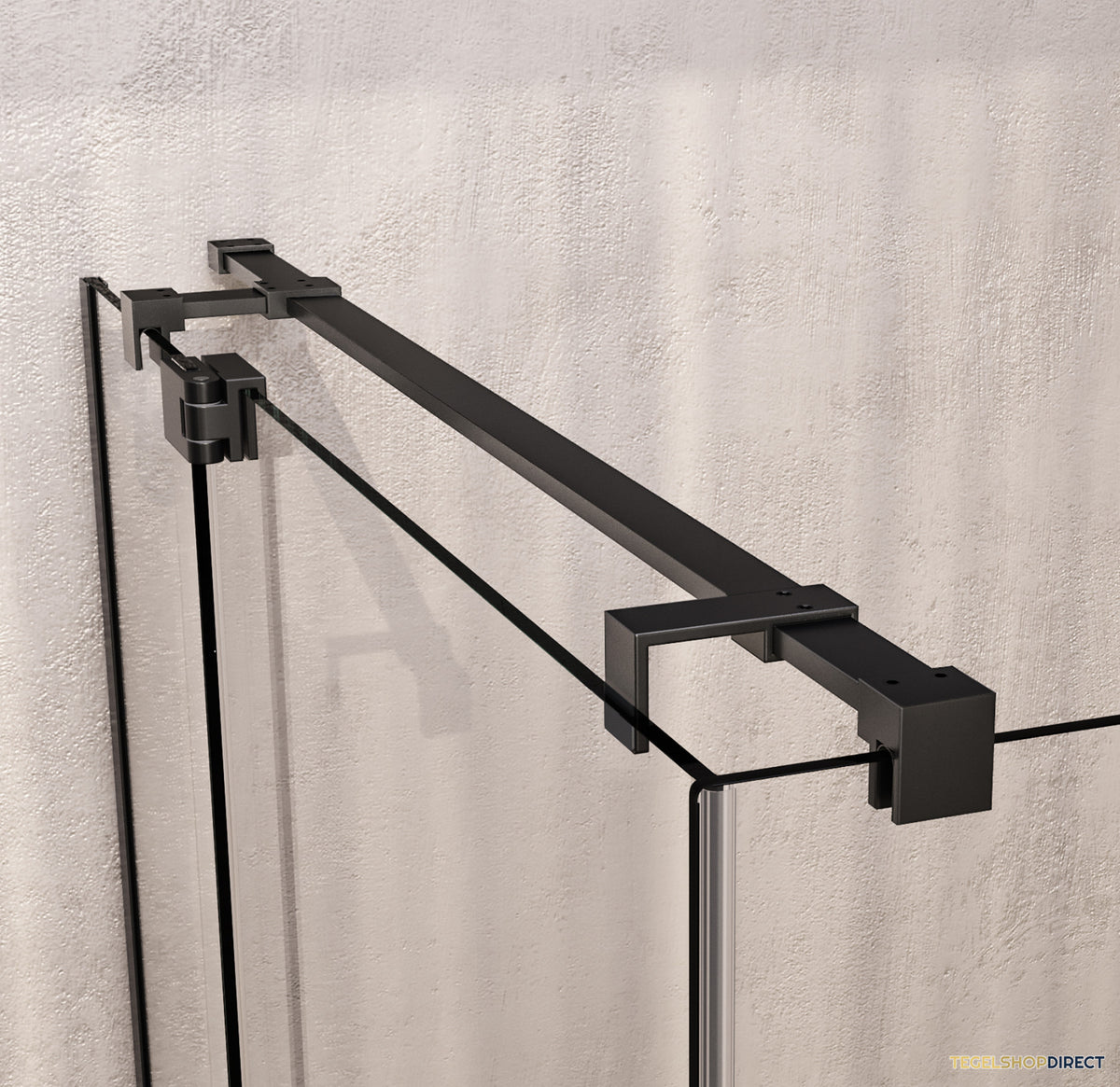 BRAUER Stellar douchecabine met draaideur helder glas 140x80x200 omkeerbaar incl. glascoating mat zwart – afbeelding 4