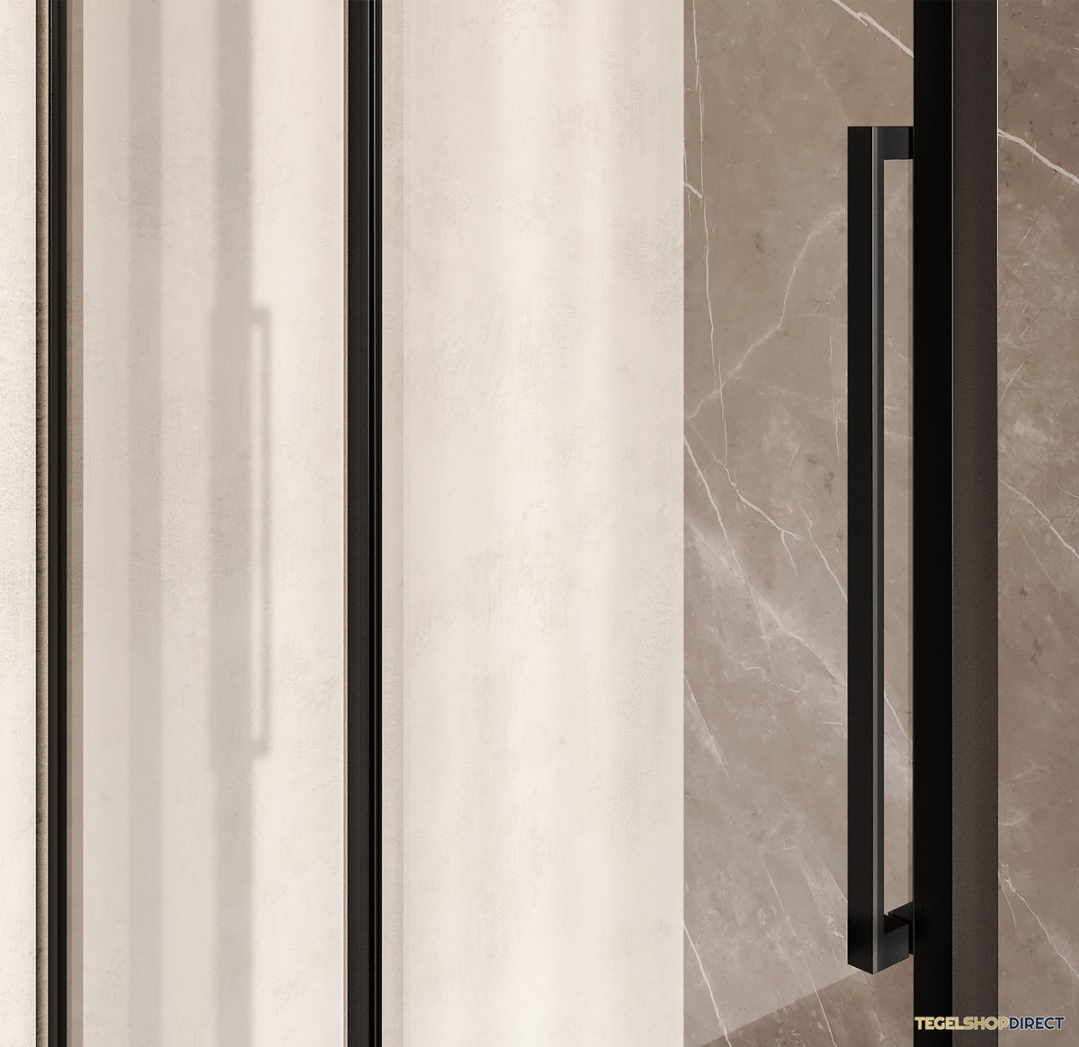 BRAUER Galactic Douchecabine Met Schuifdeur 160x90x200 Omkeerbaar Helder Glas Incl. Glascoating Mat Zwart – afbeelding 4