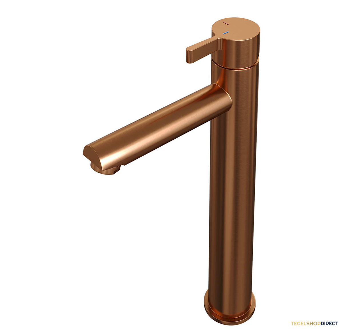 Wastafelmengkraan Brauer Copper Edition Coldstart Opbouw Hoog Halfronde Hendel Geborsteld Koper PVD