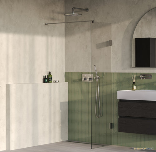 BRAUER Void inloopdouche helder glas 50x200 incl. glascoating PVD RVS-kleurig geborsteld