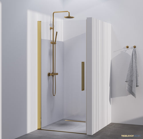 BRAUER Season nisdeur model A met draaideur helder glas 70x200 omkeerbaar incl. glascoating Season-Goud