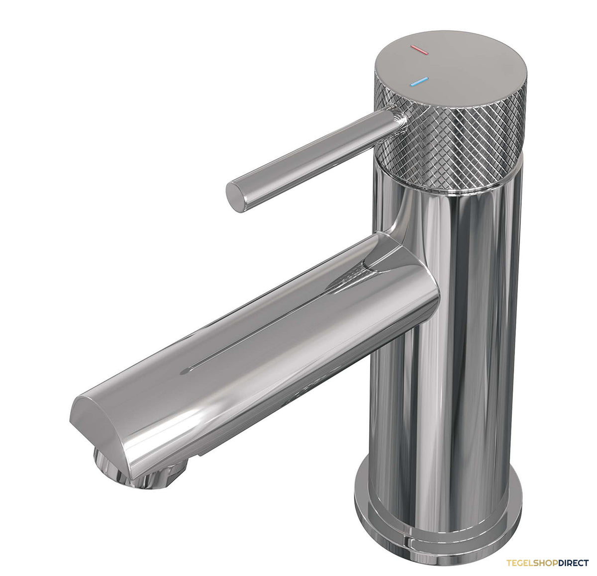 Wastafelmengkraan Brauer Chrome Carving Coldstart Opbouw Laag Ronde Hendel Chroom