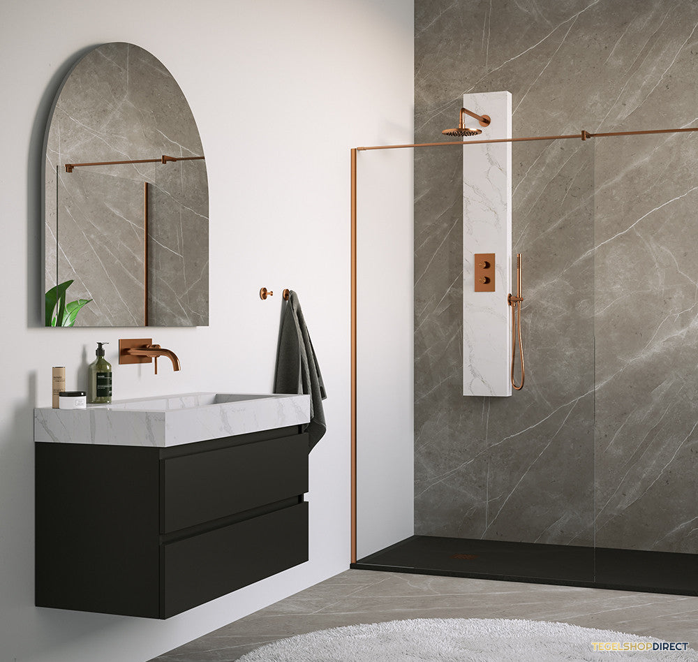 BRAUER Copper Edition Thermostatisch Douchepaneel 2-weg Calacatta gold SET 01 – afbeelding 2