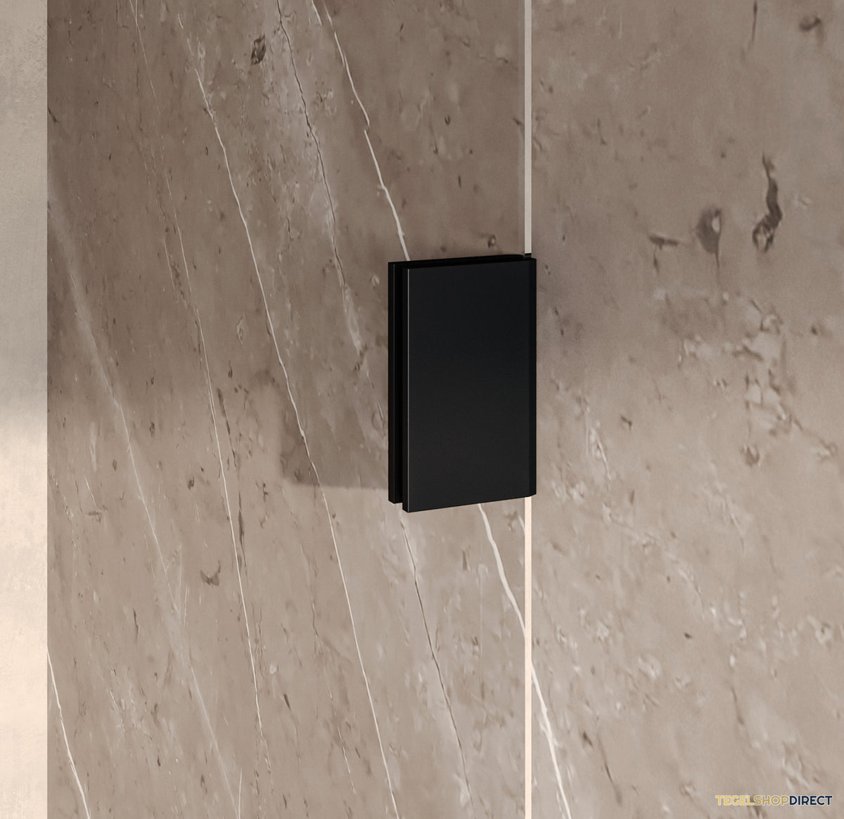 BRAUER Void Badwand 80x140 Helder Glas Incl. Glascoating Mat Zwart – afbeelding 3