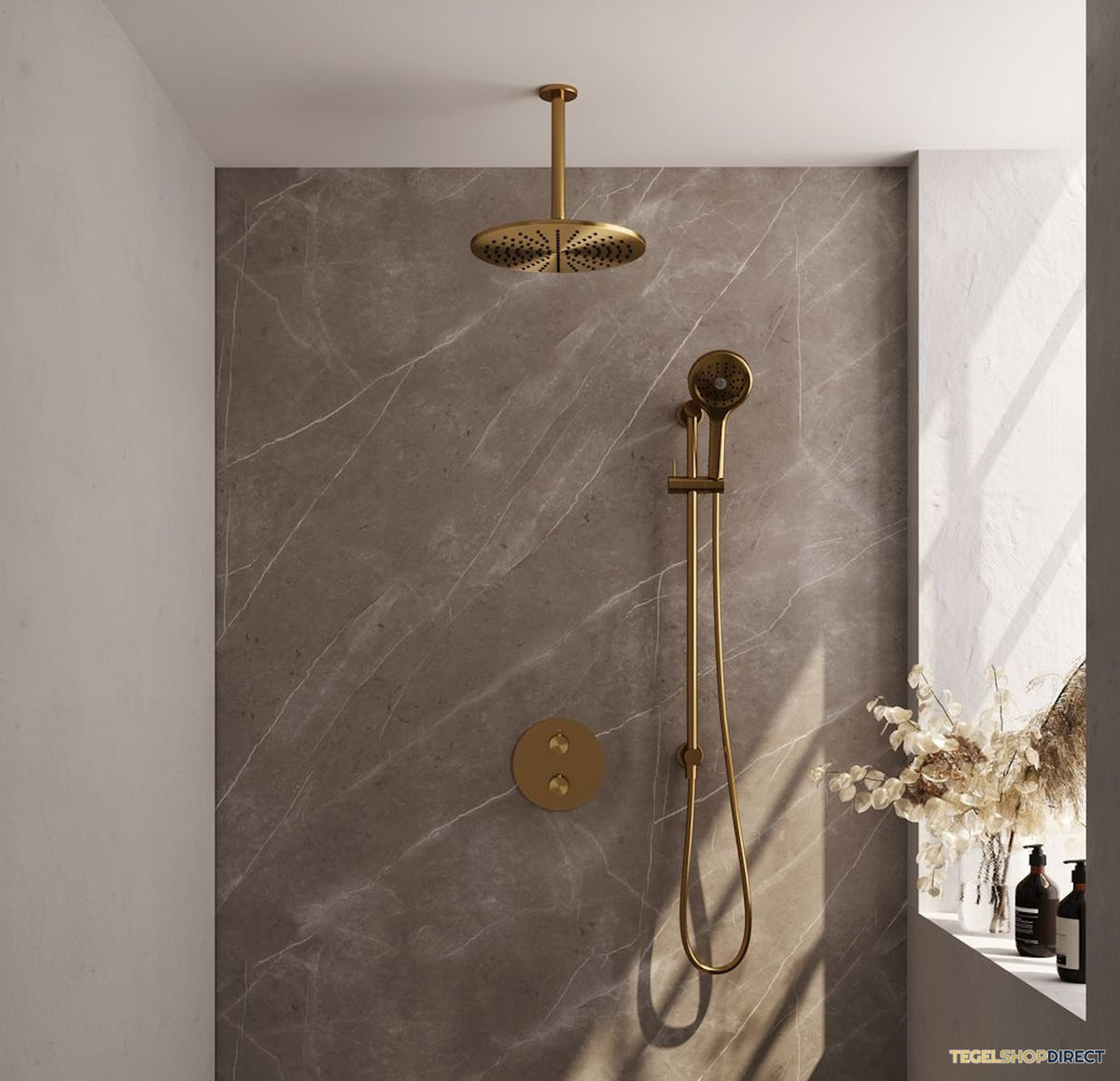Thermostatische Inbouwdoucheset Brauer Carving Met Ronde Afdekplaat Goud Alle Opties) – afbeelding 2