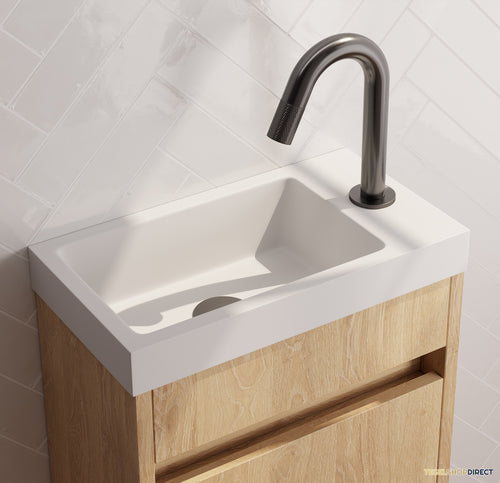 Opbouw Fonteinkraan Brauer Gunmetal Carving Edition Met Gebogen Uitloop Gunmetal Geborsteld PVD