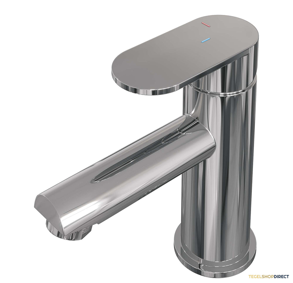 Wastafelmengkraan Brauer Chrome Edition Coldstart Opbouw Laag Platte Hendel Chroom