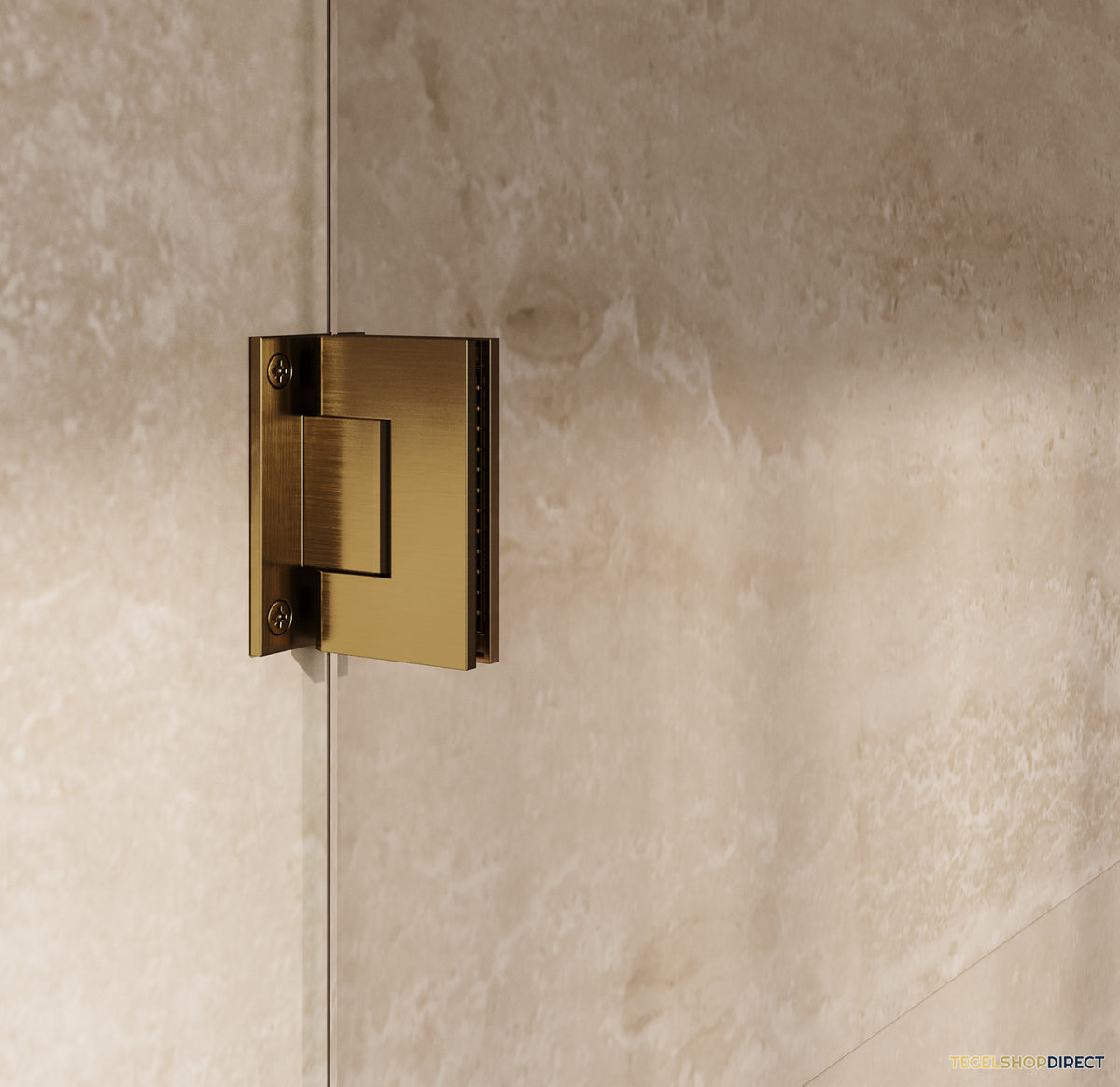 BRAUER Void douchecabine met draaideur helder glas 90x120x200 incl. glascoating PVD goud geborsteld – afbeelding 5