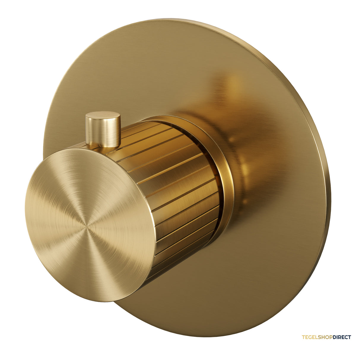 Brauer Stripe losse inbouwthermostaat met in- en afbouwdelen goud geborsteld PVD