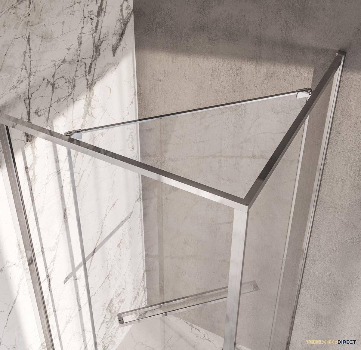 BRAUER Luminis Douchecabine 2-Delig Naar Binnen Draaiend 90x90x200 Omkeerbaar Helder Glas Incl. Glascoating Chroom – afbeelding 5