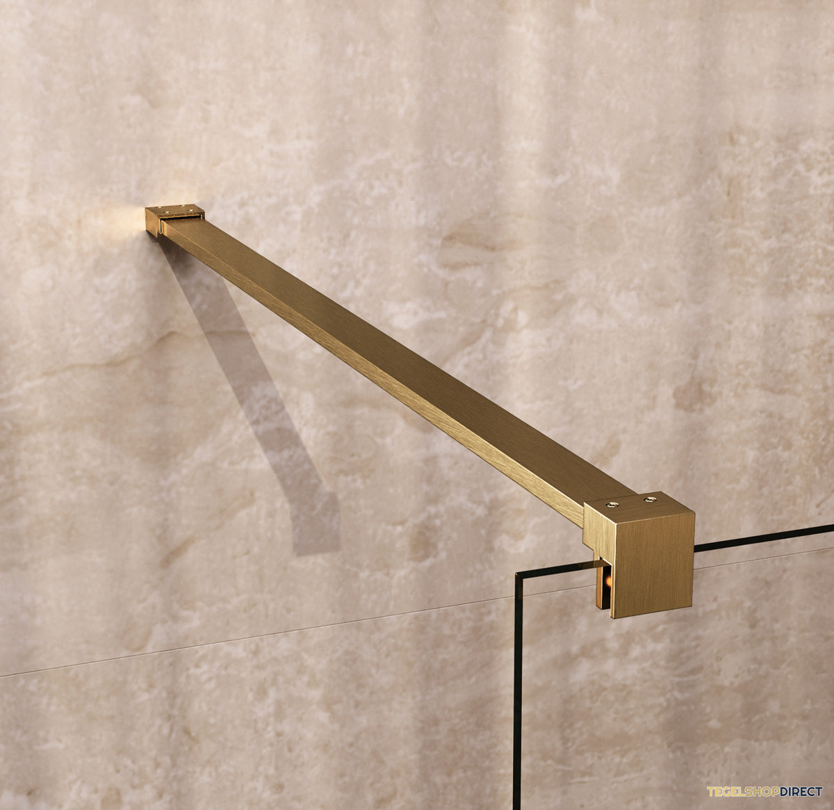 BRAUER Stabilisatiestang 120 Zonder Glasdeel, Wanddeel En T-Koppelstuk PVD Goud Geborsteld – afbeelding 2