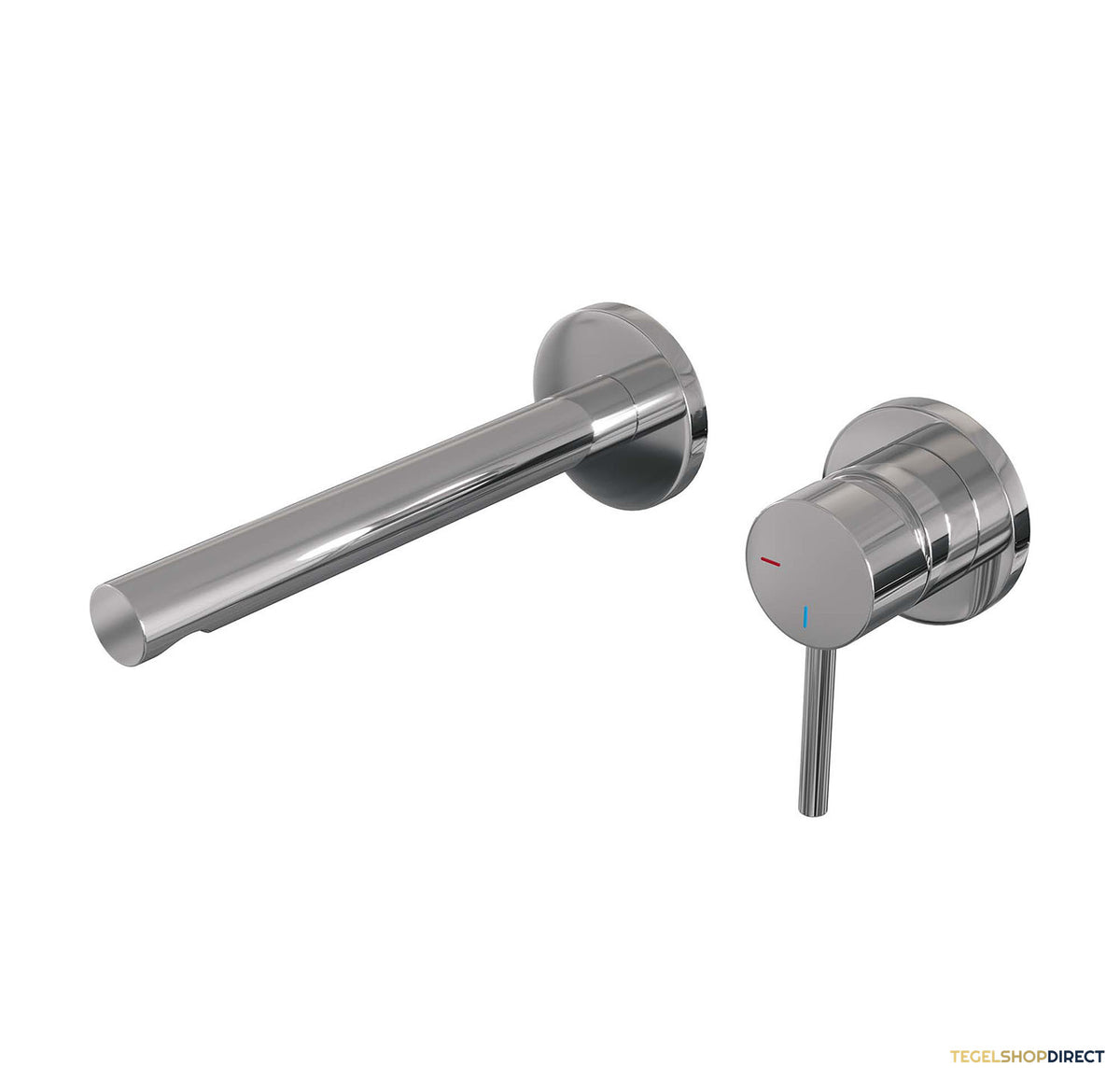Inbouw Wastafelmengkraan Brauer Chrome Edition Coldstart Rechte Uitloop Ronde Hendel Rechts Chroom Met Rozetten