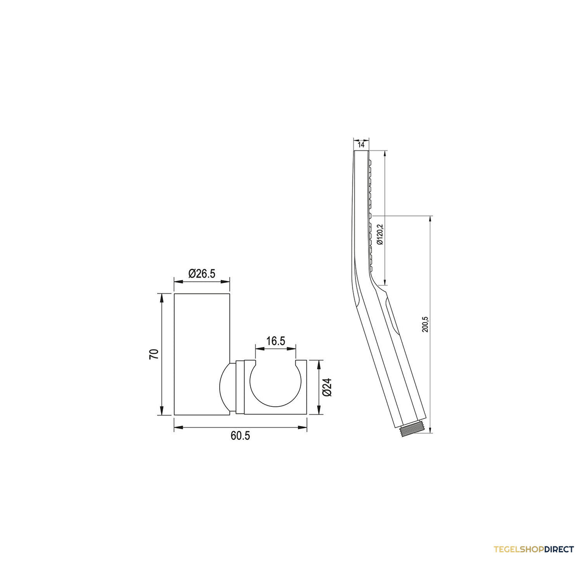 Opbouwset Bad- en Douchekraan Brauer Gunmetal Edition Thermostatisch Geborsteld Gunmetal (Alle Opties) – afbeelding 10