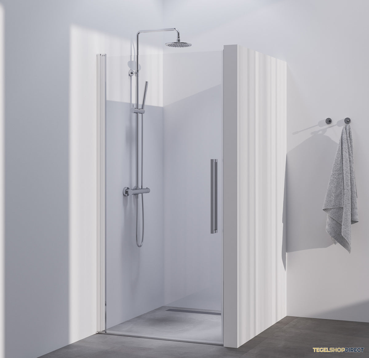 BRAUER Season nisdeur model A met draaideur helder glas 80x200 omkeerbaar incl. glascoating Season-Chroom