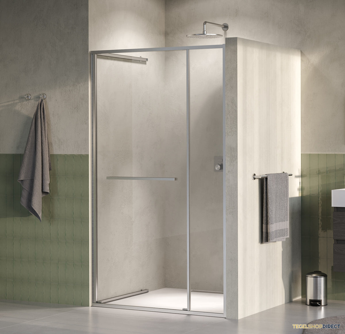 BRAUER Luminis Nisdeur 2-Delig Naar Binnen Draaiend 120x200 Omkeerbaar Helder Glas Incl. Glascoating PVD RVS-Kleurig Geborsteld