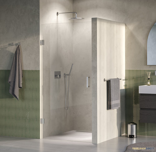 BRAUER Void nisdeur helder glas 90x200 omkeerbaar incl. glascoating PVD RVS-kleurig geborsteld