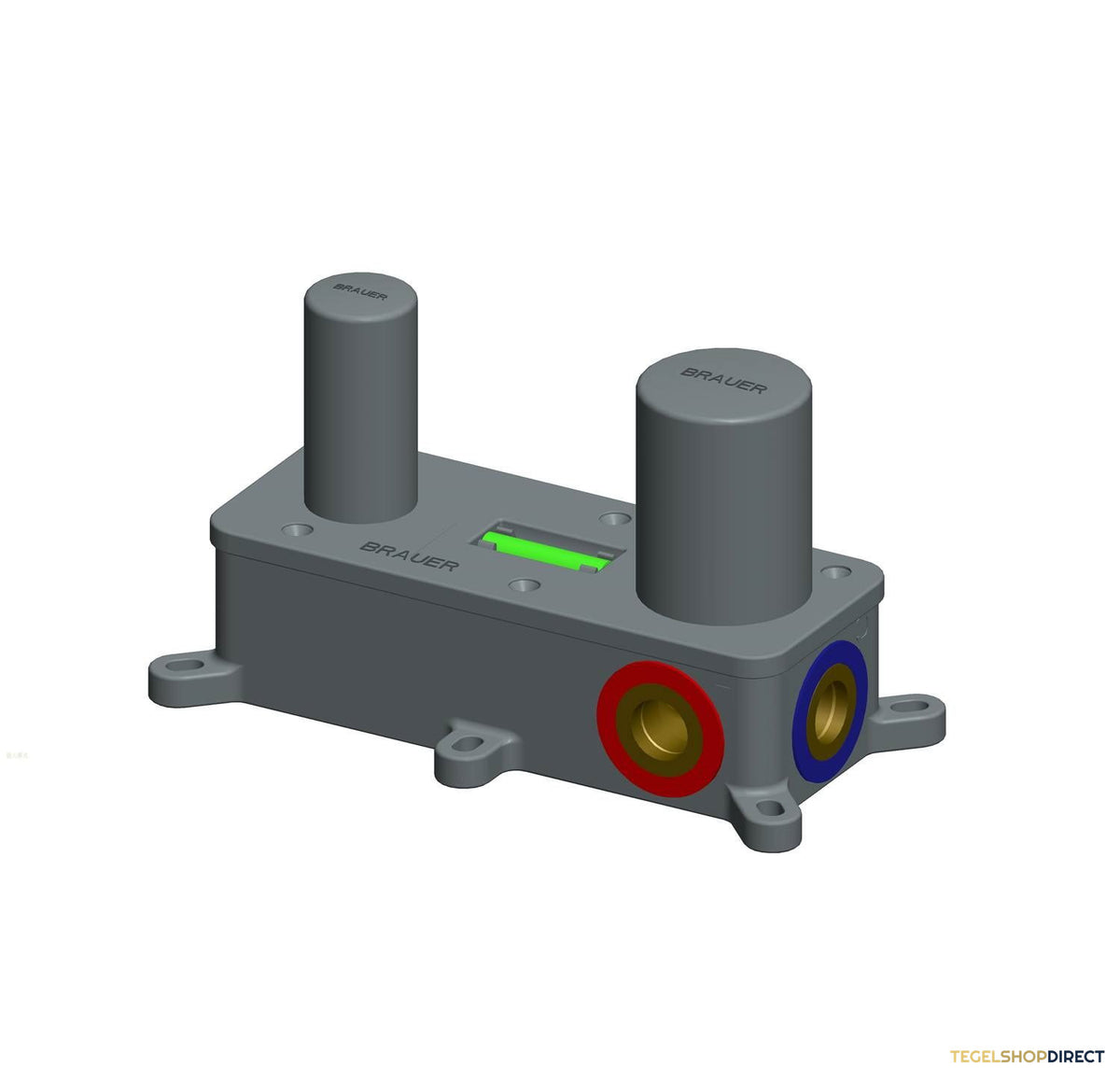 Inbouw Wastafelmengkraan Brauer Brushed Edition Coldstart Gebogen Uitloop Platte Hendel Rechts Geborsteld RVS PVD Met Rozetten – afbeelding 2
