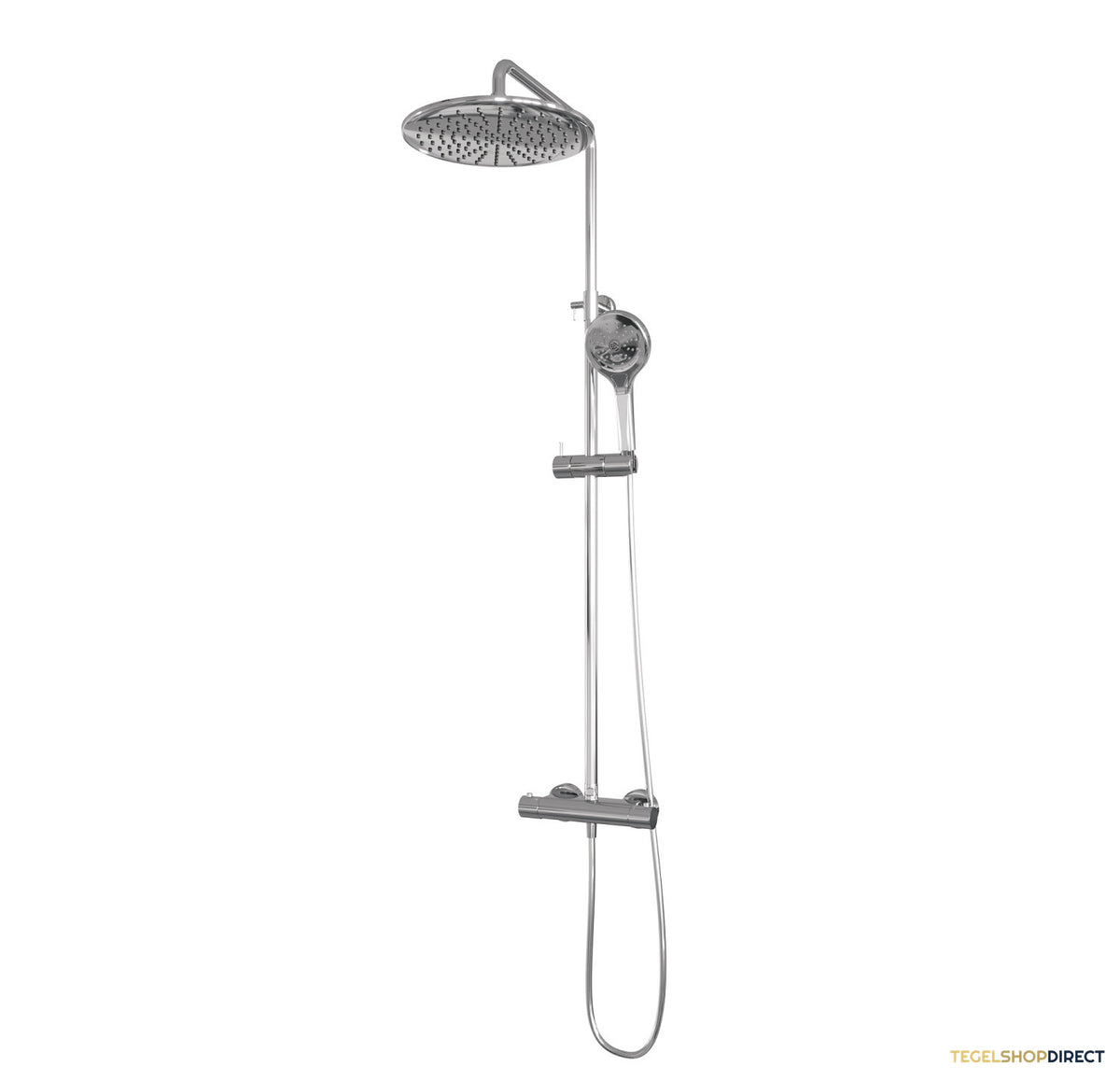 Regendouche Brauer Chrome Showerpipe Met Thermostaat 30cm 3 Standen Messing Chroom – afbeelding 2