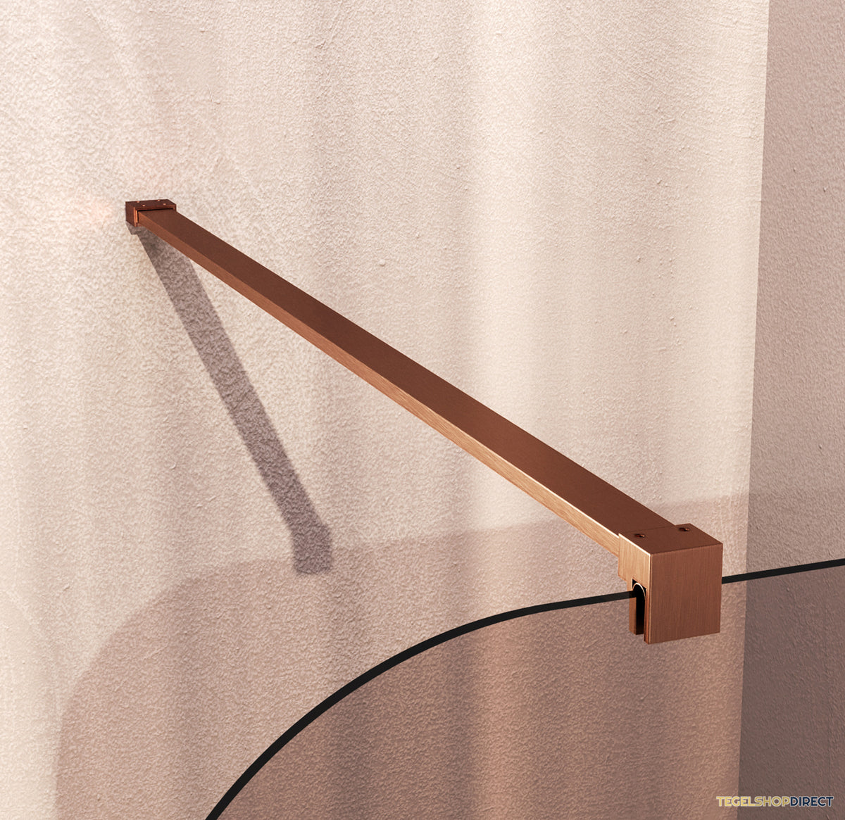 BRAUER Orion inloopdouche brons glas 90x200 incl. glascoating Geborsteld Koper PVD – afbeelding 4