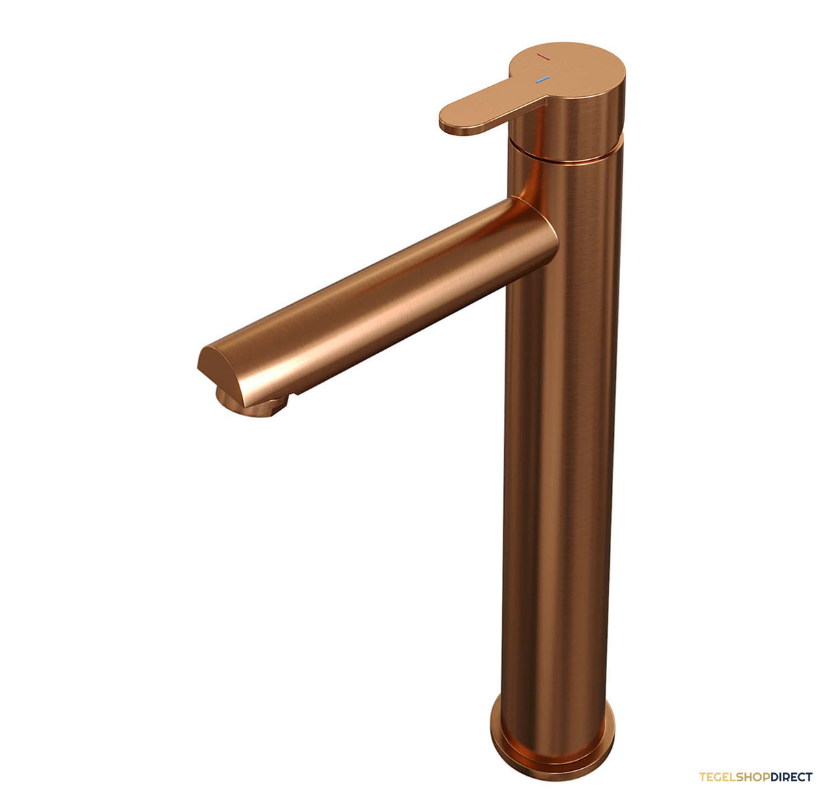 Wastafelmengkraan Brauer Copper Edition Coldstart Opbouw Hoog Korte Platte Hendel Geborsteld Koper PVD