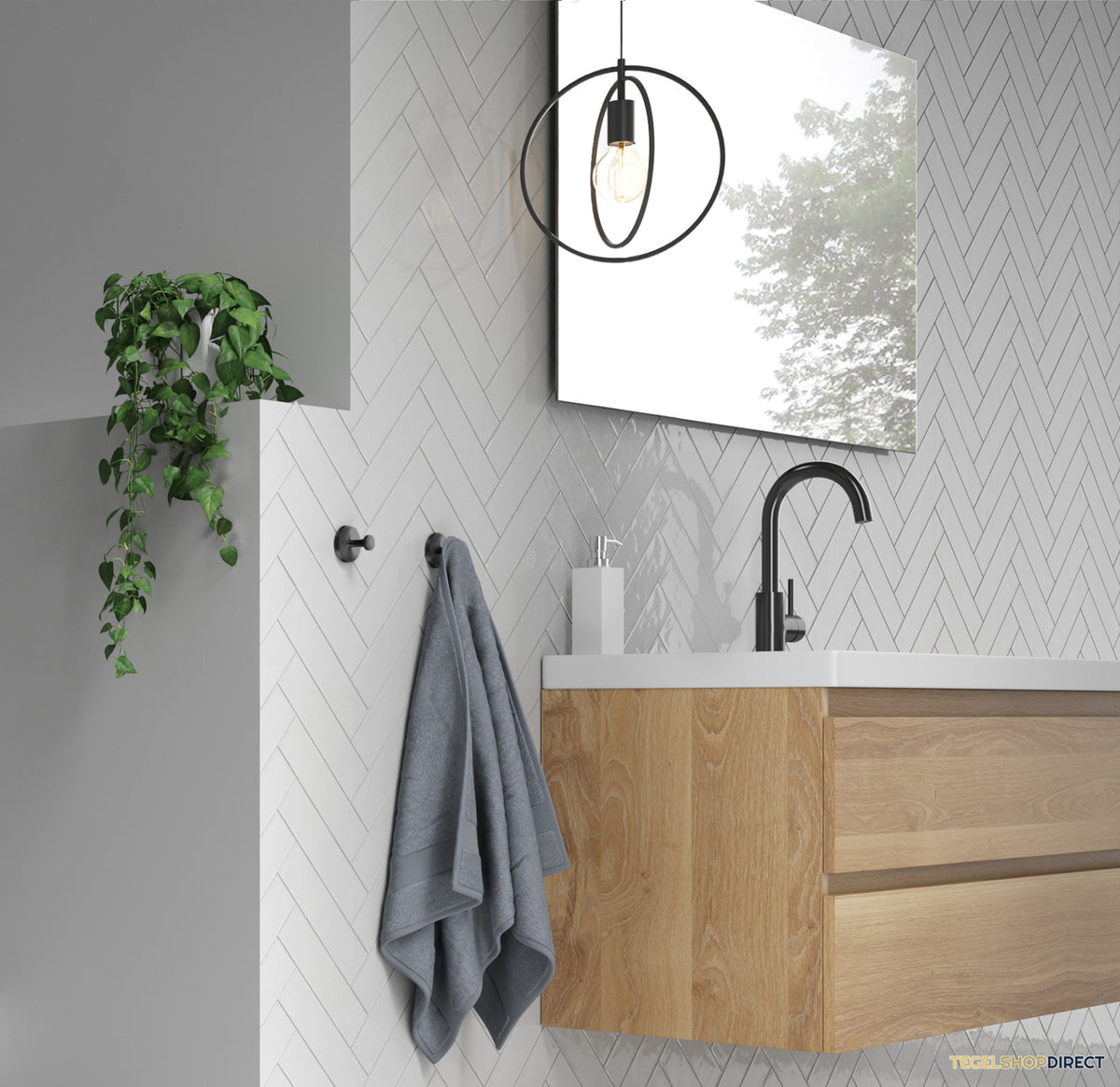 Handdoekhaak Brauer Gunmetal Wandmontage met PVD coating Geborsteld Gunmetal – afbeelding 2