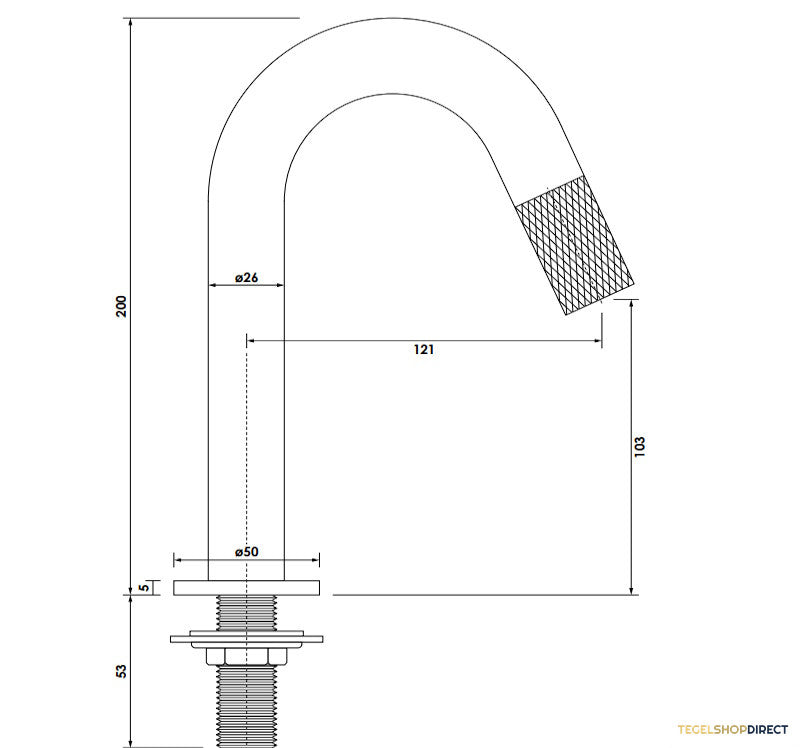 Opbouw Fonteinkraan Brauer Black Carving Edition Met Gebogen Uitloop Mat Zwart – afbeelding 4