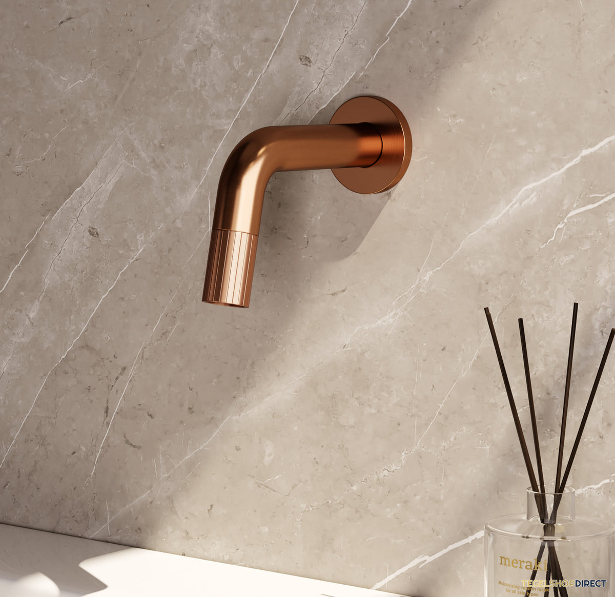 Brauer Stripe inbouw fonteinkraan inkortbaar koper geborsteld PVD – afbeelding 2
