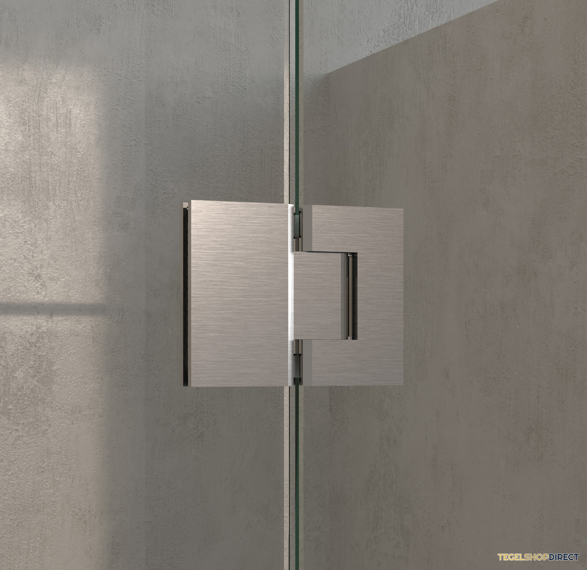 BRAUER Void Carving nisdeur 2-delig helder glas 120x200 omkeerbaar met draaideur 60 aan glas incl. glascoating PVD RVS-kleurig geborsteld – afbeelding 4