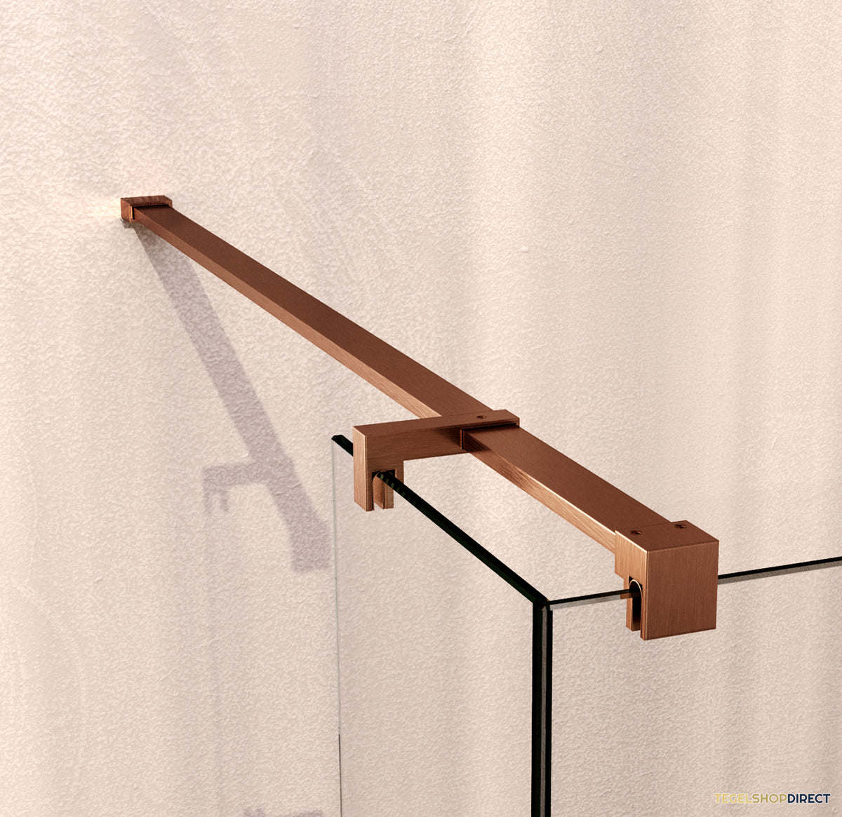 BRAUER Void inloopdouche helder glas 140x200 met 30 zijwand incl. glascoating PVD koper geborsteld – afbeelding 4