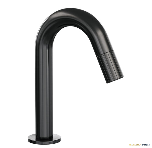 Brauer Stripe opbouw fonteinkraan met gebogen uitloop gunmetal geborsteld PVD