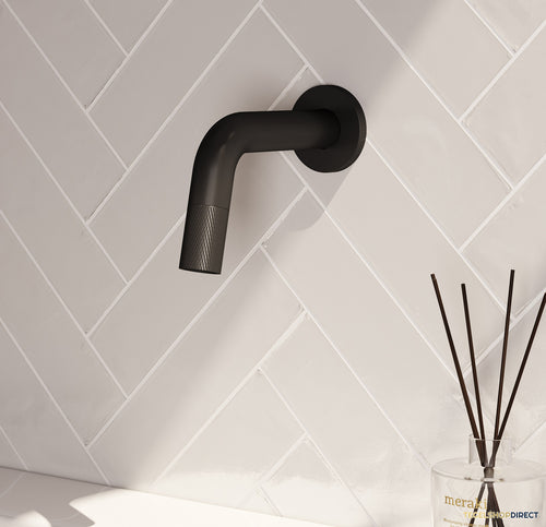 Inbouw Fonteinkraan Brauer Black Carving Edition Inkortbaar Mat Zwart