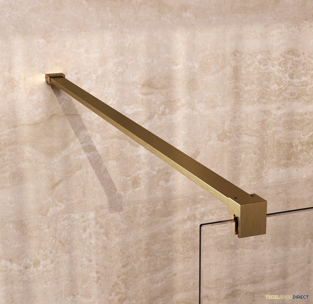 BRAUER Void douchecabine met draaideur helder glas 100x140x200 incl. glascoating PVD goud geborsteld – afbeelding 4