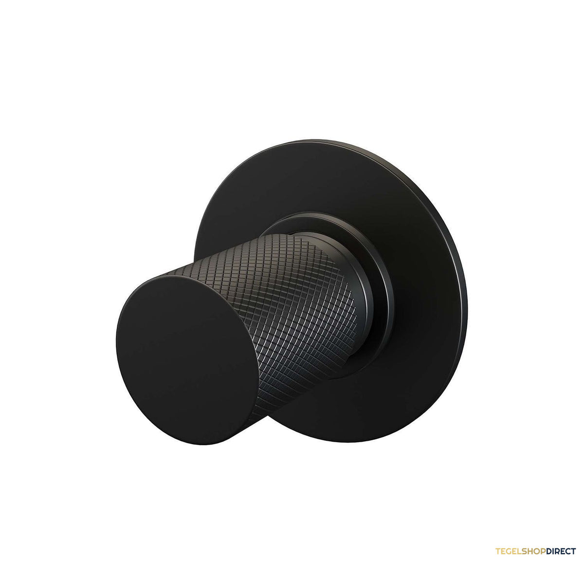 Inbouw Stopkraan Brauer Black Carving Rond 6.5 cm Messing Mat Zwart