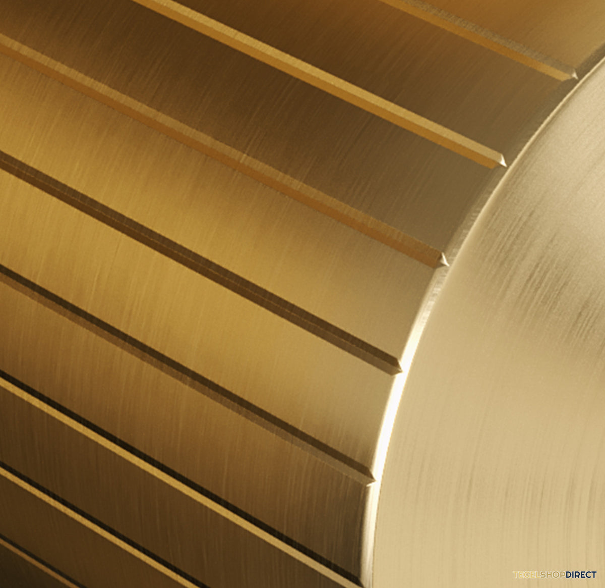 Brauer Stripe 2-weg inbouwthermostaat met drukknoppen met in- en afbouwdelen goud geborsteld PVD – afbeelding 3