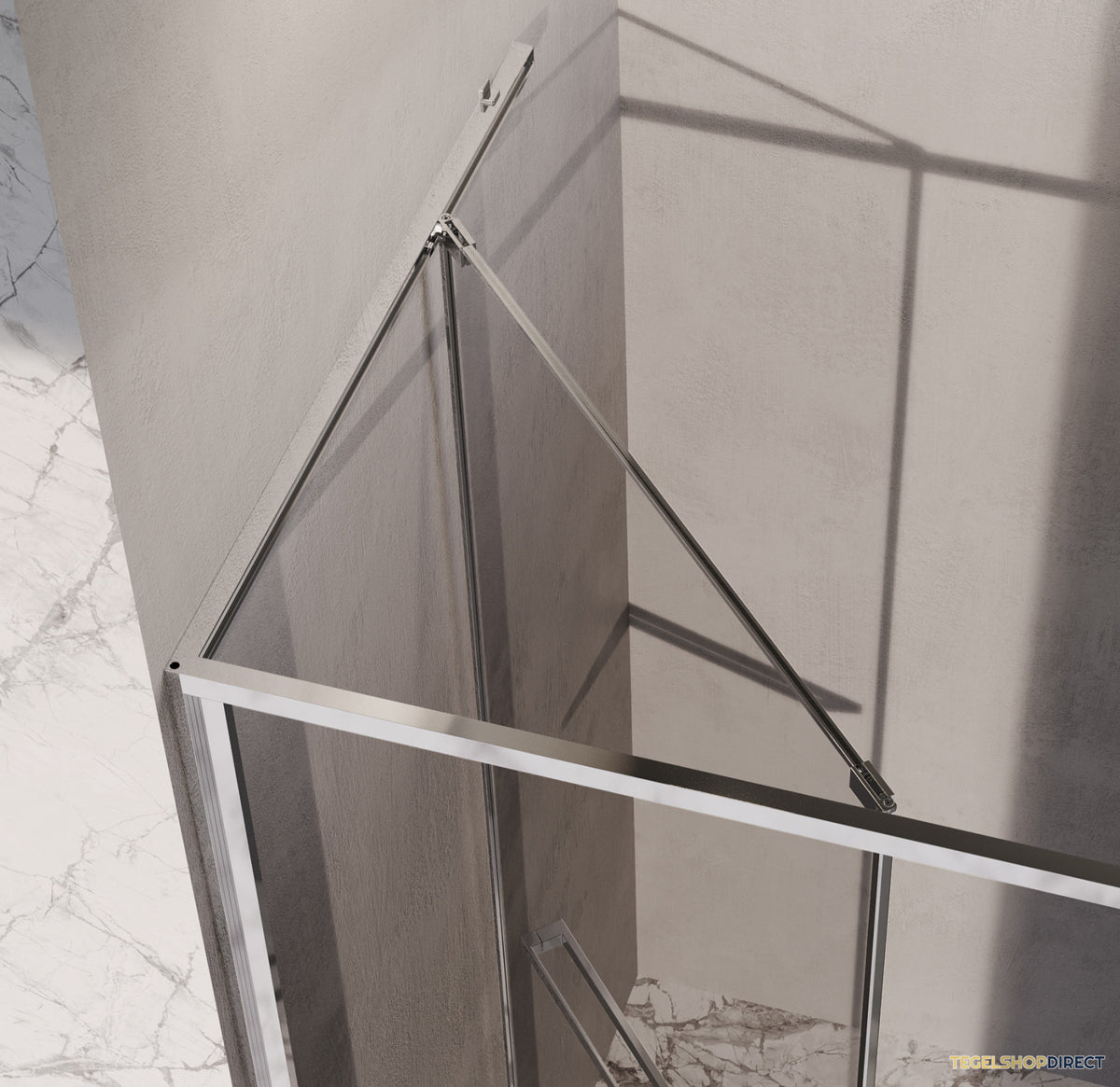 BRAUER Luminis Nisdeur Naar Binnen Draaiend 90x200 Omkeerbaar Helder Glas Incl. Glascoating Chroom – afbeelding 5